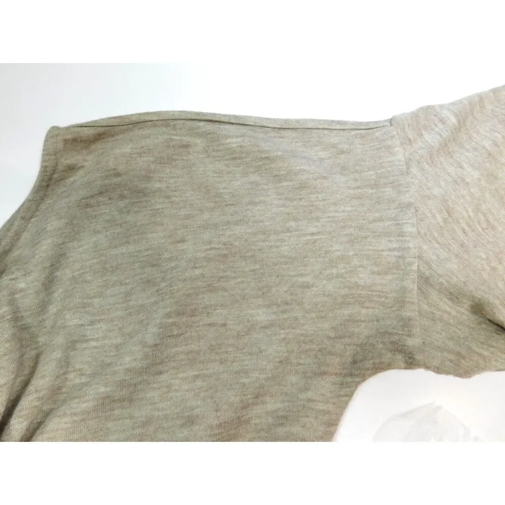 Woman's Oversized Tunic Top Doe & Row Layered Bell Sleeves Sz. L Flowy Knit